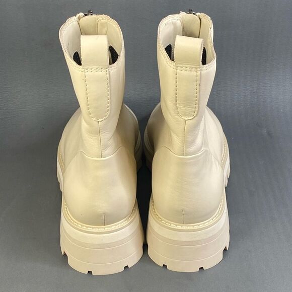Gianni Bini x Nastia Liukin Bowery Leather Zip-Up Lug Sole Booties womens 9.5 - Picture 2 of 9